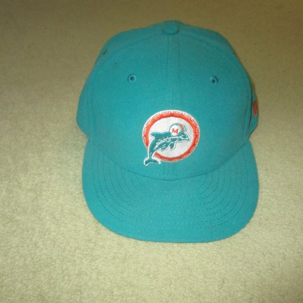 Miami Dolphins New Era Fitted 59 Fifty  BB Cap 2015 Sz 6 3/4 No sweat